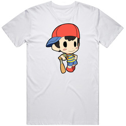 Super Smash Bros. - Earthbound - Ness - White Retro Graphic Unisex Cotton White Classic T Shirt