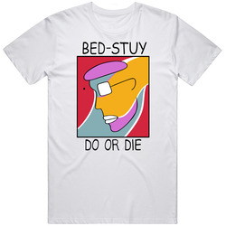 Bedstuy Do Or Die Retro Graphic Unisex Cotton White Classic T Shirt