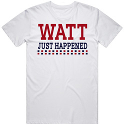 Watt Just Happened J J Watt Houston Mvp Football Retro Graphic Unisex Cotton White Classic T Shirt