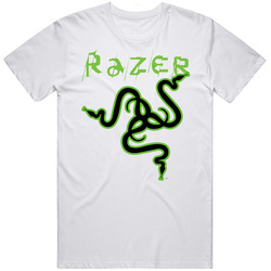 Razer Retro Graphic Unisex Cotton White Classic T Shirt
