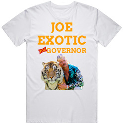 Joe Exotic For Governor Tiger King Politics Retro Graphic Unisex Cotton White Classic T Shirt
