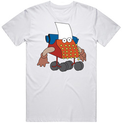 Sesame Street Rolling Typewriter Retro Graphic Unisex Cotton White Classic T Shirt