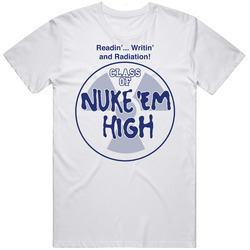 Class Of Nuke 'em High Troma Retro Graphic Unisex Cotton White Classic T Shirt