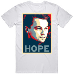 Leonardo Dicaprio Hope Retro Graphic Unisex Cotton White Classic T Shirt