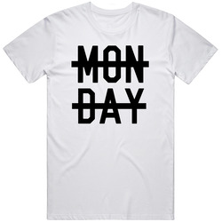 Monday Retro Graphic Unisex Cotton White Classic T Shirt