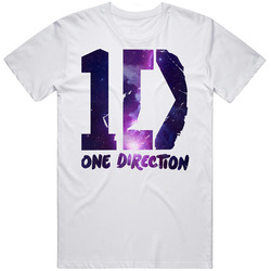 One Direction - 1D galaxy  Retro Graphic Unisex Cotton White Classic T Shirt