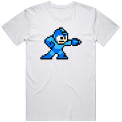 Mega Man Nintendo Nes 8bit Retro Graphic Unisex Cotton White Classic T Shirt