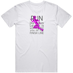 Run Like Adam Levine Is Waiting For  You At The Finish Line Running Sport Women Retro Graphic Unisex Cotton White Classic T Shirt