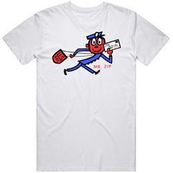 Mr Zip Us Postal Service Classic Mascot Retro Graphic Unisex Cotton White Classic T Shirt