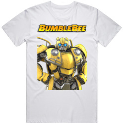 The Movie 2018 Bumblebee Retro Graphic Unisex Cotton White Classic T Shirt