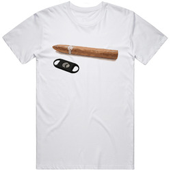 Montecristo Cuban Cigar Artwork Retro Graphic Unisex Cotton White Classic T Shirt