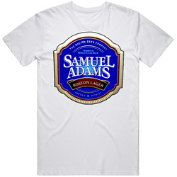 Samuel Adams Boston Lager Beer Drinking Alcohol Retro Graphic Unisex Cotton White Classic T Shirt