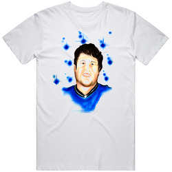 Airbrushed Matt Stafford Detroit Football Commercial Retro Graphic Unisex Cotton White Classic T Shirt