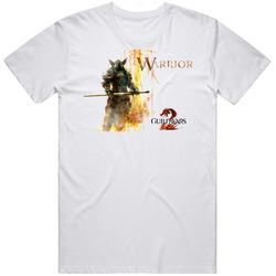 Guild Wars 2 Warrior Retro Graphic Unisex Cotton White Classic T Shirt