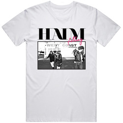 Haim White Retro Graphic Unisex Cotton White Classic T Shirt