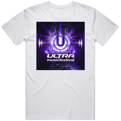 Ultra Music Festival White Retro Graphic Unisex Cotton White Classic T Shirt