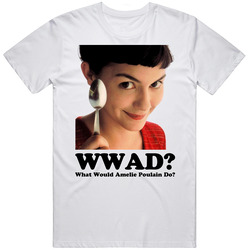 What Would Amelie Poulain Do Movie Retro Graphic Unisex Cotton White Classic T Shirt