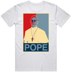New Pope Francis Francesco Cardinal Jorge Bergoglio Hope Retro Graphic Unisex Cotton White Classic T Shirt