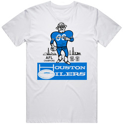Houston Oilers 1960 Champions Football Retro Graphic Unisex Cotton White Classic T Shirt