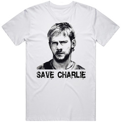 Save Charlie Pace Lost Tv Show Retro Graphic Unisex Cotton White Classic T Shirt