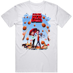 Cloudy With A Chance Of Meatballs Movie Retro Graphic Unisex Cotton White Classic T Shirt