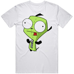 Invader Zim Funny Tv Retro Graphic Unisex Cotton White Classic T Shirt