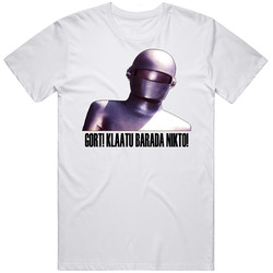 Gort The Day The Earth Stood Still Movie Retro Retro Graphic Unisex Cotton White Classic T Shirt