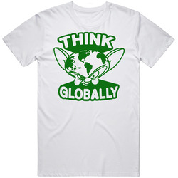 Think Globally Animaniacs Funny Tv Show Retro Graphic Unisex Cotton White Classic T Shirt