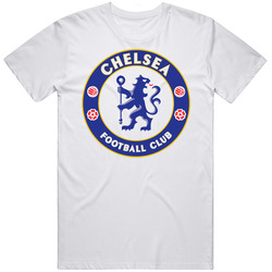 Chelsea Football Club Retro Graphic Unisex Cotton White Classic T Shirt