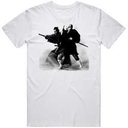 Zatoichi Meets Yojimbo Movie Retro Graphic Unisex Cotton White Classic T Shirt