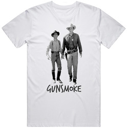 Gunsmoke Tv Show Retro Graphic Unisex Cotton White Classic T Shirt