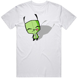 Invader Zim Gir Shadow Retro Graphic Unisex Cotton White Classic T Shirt