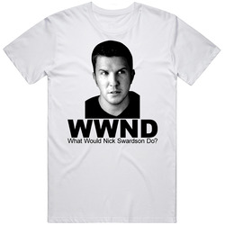 Nick Swardson Retro Graphic Unisex Cotton White Classic T Shirt
