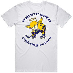 Minnesota Fighting Saints Retro Hockey Retro Graphic Unisex Cotton White Classic T Shirt