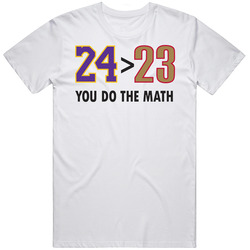 Kobe 24 Is Greater Then 23 Retro Graphic Unisex Cotton White Classic T Shirt