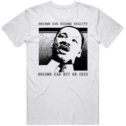 Martin Luther King Jr Tribute Retro Graphic Unisex Cotton White Classic T Shirt