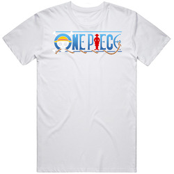 One Piece Anime Manga Retro Graphic Unisex Cotton White Classic T Shirt