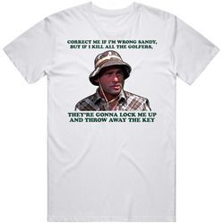 Caddyshack Retro Funny Bushwood Bill Retro Graphic Unisex Cotton White Classic T Shirt