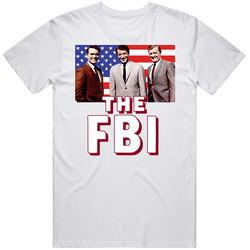 The Fbi Tv Show Classic Efrem Zimbalist Jr Retro Graphic Unisex Cotton White Classic T Shirt