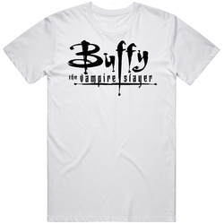 Buffy The Vampire Slayer Retro Graphic Unisex Cotton White Classic T Shirt