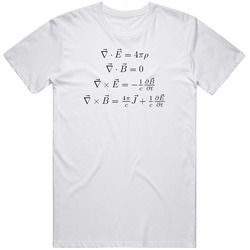 Maxwell's Equations Differential Form Physics T Shirt