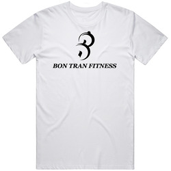 Bon Tran Fitness Black Logo Health Gym Body Building Motivation Lifting Training Retro Graphic Unisex Cotton White Classic T Shirt