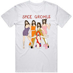 Spice Grohls Girls Dave Music Funny Parody Retro Graphic Unisex Cotton White Classic T Shirt