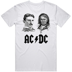 Pendik Ac Dc Tesla White T Shirt