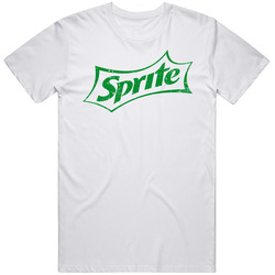 Vintage Distressed Sprite Logo 2 Retro Graphic Unisex Cotton White Classic T Shirt