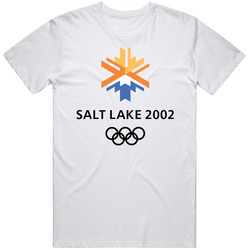 Salt Lake City Winter 2002 Olympics Retro Logo World Olympiad Event Retro Graphic Unisex Cotton White Classic T Shirt
