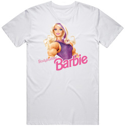 Bodybuilder Muscle Barbie Gym Summer Retro Graphic Unisex Cotton White Classic T Shirt