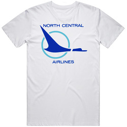 North Central Airlines Out Of Business Airline Retro Graphic Unisex Cotton White Classic T Shirt