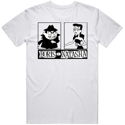 Retro Boris And Natasha Comic Cartoon T Shirt