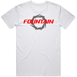Fountain Power Boats Speed Performance Red Logo White Retro Graphic Unisex Cotton White Classic T Shirt